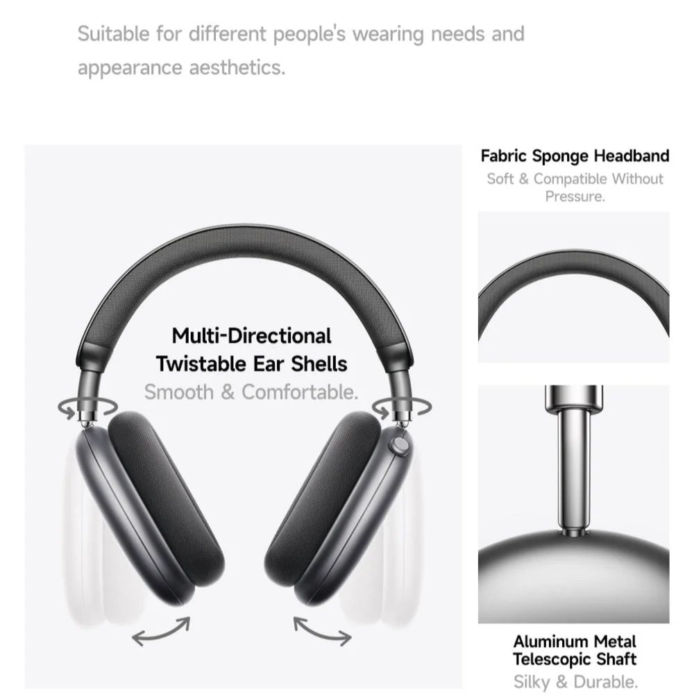Wireless Bluetooth Headphones - Black and Silver